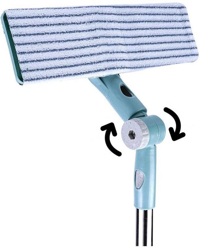 CELLEBII Rotatable Cleaning Brush Glass Window Cleaner Double Side Design Kitchen Tool Wet & Dry Mop  (Grey)