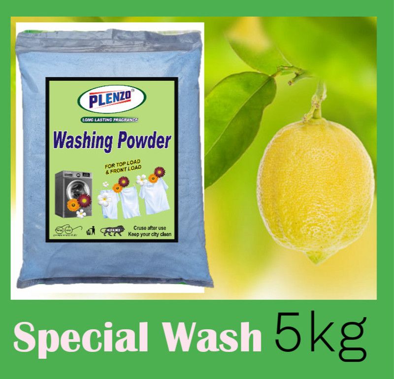 Plenzo Special wash A (5kg) Detergent Powder 5 kg  (Lemon)