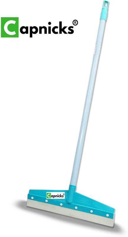 capnicks Iron Floor Cleaning Wiper with Long Handle and Quality Foam Rod 42 Flap 16 Inch Floor Wiper
