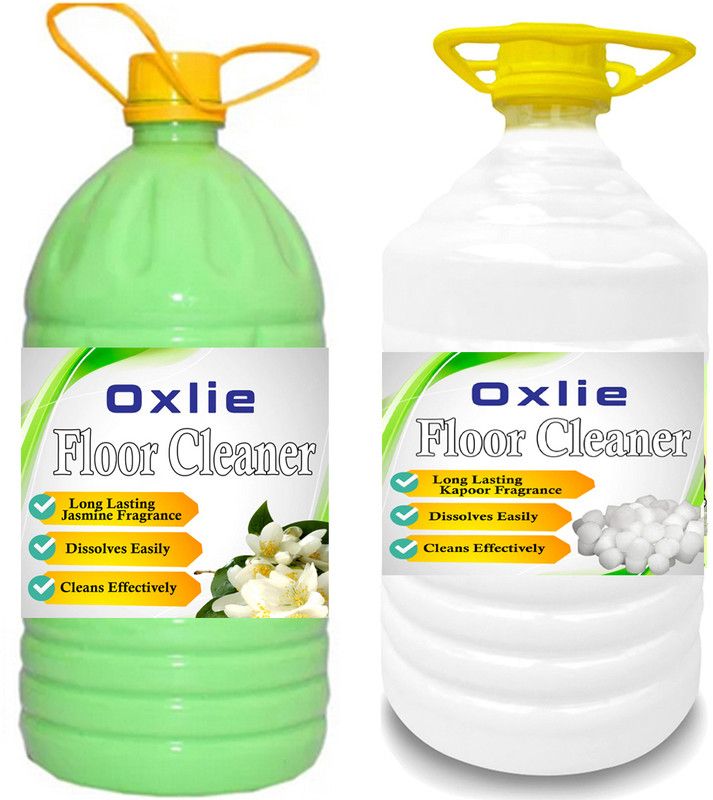 Oxlie 10 Ltr. Floor Cleaner Premium Best in Quality Gives Shine on the floor|Fragrance Jasmine Kapoor  (2 x 5 L)