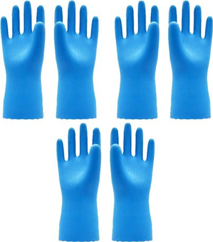 Karmarch Gardening Gloves and Household Glove Reusable Cleaning Gloves VL-GL-181 Wet and Dry Disposable Glove Set  (Free Size Pack of 3)