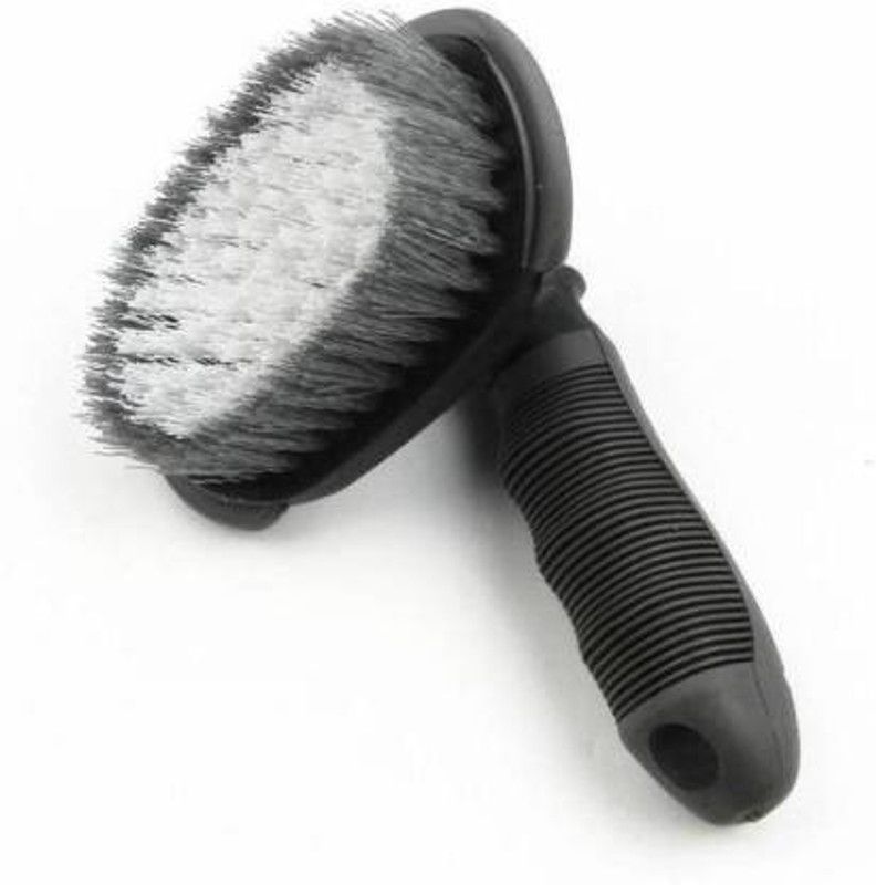 Car- Dec Wheel Tire Rim Scrub Brush Hub Clean Wash Useful Brush Car Truck Cleaning Tool Plastic Dry Brush  (Grey)