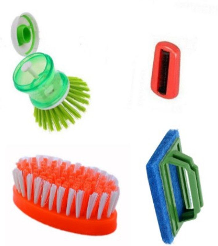 SBTs combo of clothing brush , tiles cleaner and dispenser liquid brush Cleaning Brush