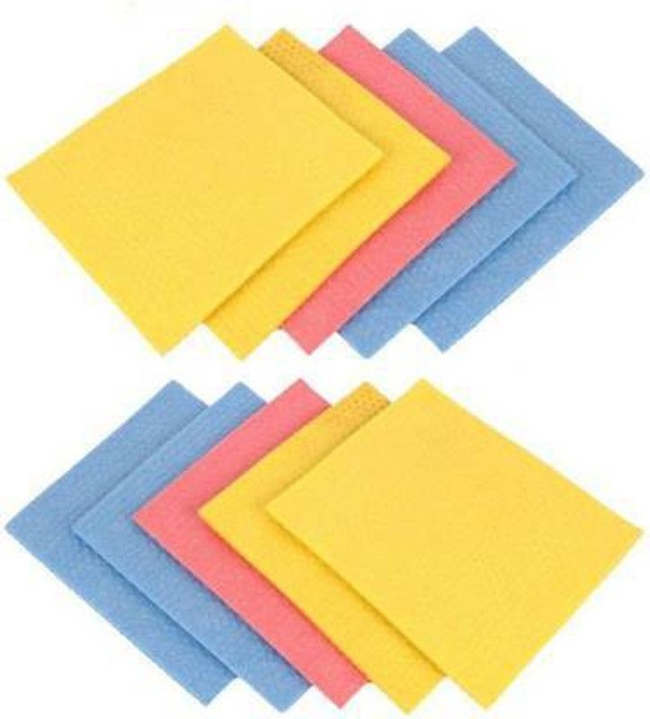 SHAAZI Kitchen Wet -N- Wipe Cleaning Cloth 10 pcs Wipes Wet & Dry Mop  (Multicolor)