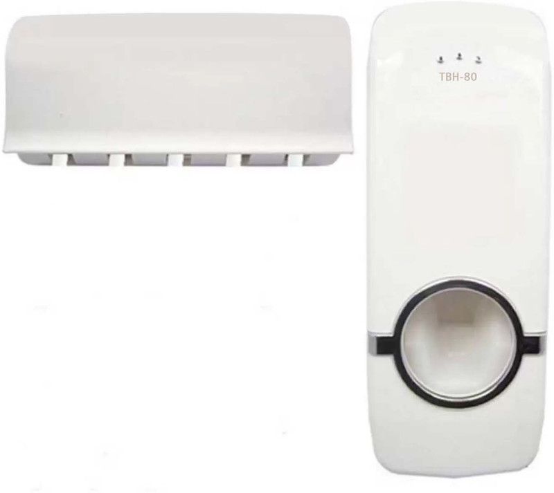 Cierie Plastic Toothbrush Holder  (White, Wall Mount)