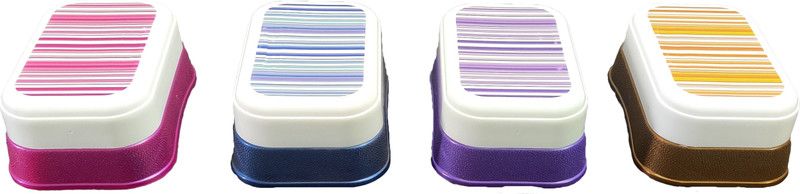 Gift Collection ™ ERIC Soap cases Set of 4 | Multicolour Plastic soap case with lid  (Blue, Purple, Pinl, Yellow)