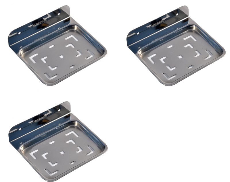 Emmron Soap Dish / Soap Holder / Single (S) (AISI 304 18/8 Stainless Steel) 3pc  (Silver)
