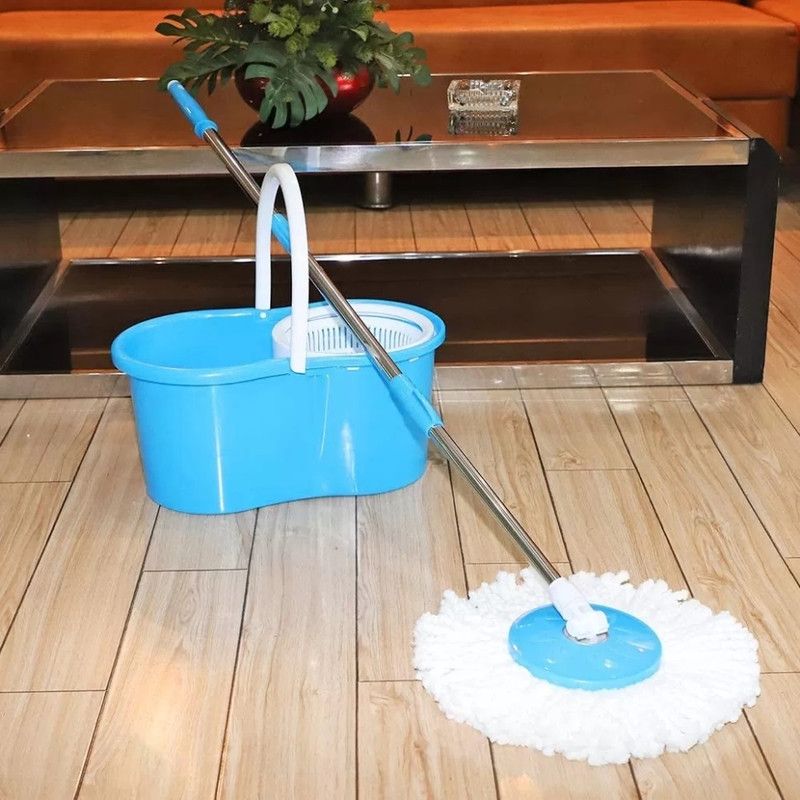 Glancing 360 Degree Spin Plastic Mop Auto Fold Handle for Cleaning(With 2 Refill) Mop Set
