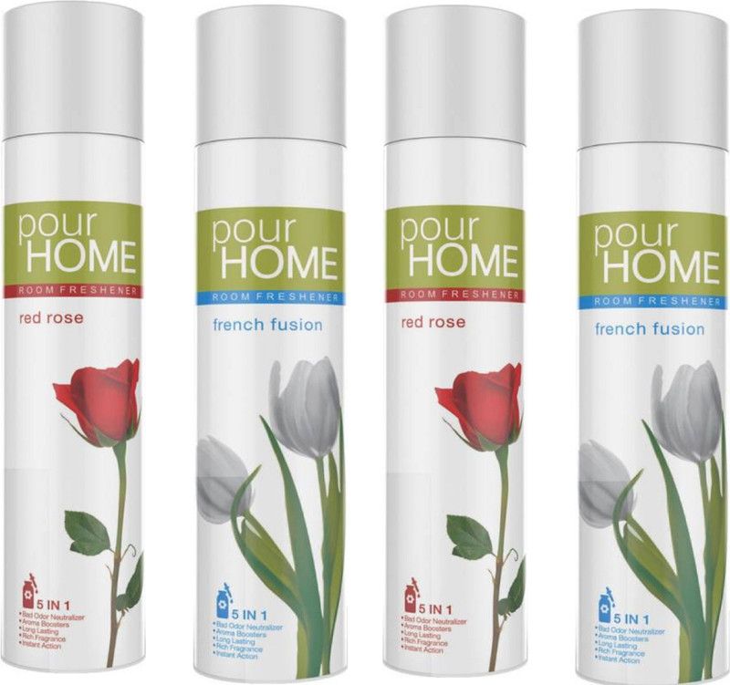 POUR HOME Rose, Fusion Spray  (4 x 225 ml)