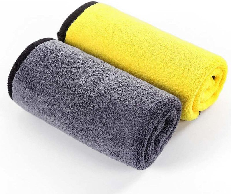 BLESSING Car Microfiber Cleaning Cloth,Microfiber cleaning towel for kitchen Wet and Dry Microfiber Cleaning Cloth  (2 Units)