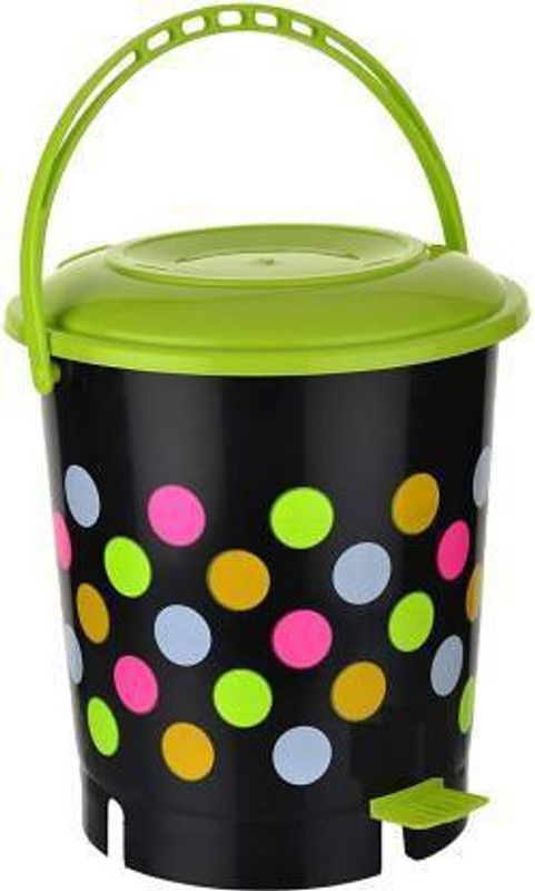 PRAGATI SALES New Unique Design Standard Plastic (12 L) - Green Plastic Dustbin  (Green)