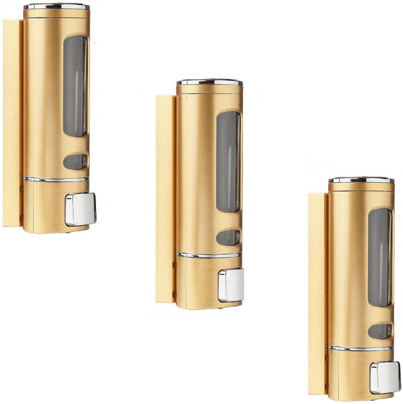 Prestige Soap Dispenser 350 ml Gel, Lotion, Foam, Conditioner, Soap, Shampoo Dispenser 350 ml Shampoo Dispenser  (Gold)