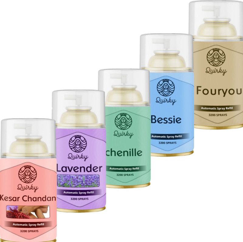 Kesar Chandan, Lavender, Chenille, Bessie, Fouryou Automatic Spray  (5 x 300 ml)