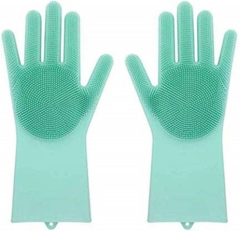 HUKBO TZ138 Silicon Kitchen Glove -Multicolor Pack of 1 Wet and Dry Glove  (Free Size)