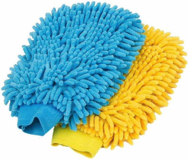 Granny Smith Two Sided Microfiber Dusting Cleaning Glove for Home Office Kitchen Hotel Wet and Dry Disposable Glove  (Free Size)
