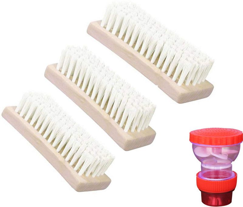 batwada export 3 PCS Clothing Brush Plastic Wet and Dry Brush Plastic Wet and Dry Brush  (White, 3 Units)