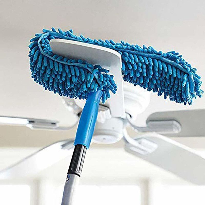 FOLWEEN Fan Cleaner Brush with Long Rod Flexible Fan Cleaning Wet and Dry Duster