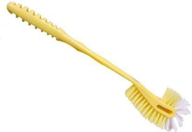 greengrow Long Heavy Duty 18 Inch Double Sided Toilet Cleaning Brush With Holder(Standard, Color May vary) with Holder  (Multicolor)