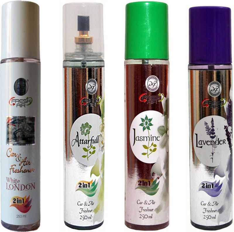 DSP JASMINE+LAVENDER+ATTARFULL+WHITE LONDON Spray  (4 x 62.5 ml)
