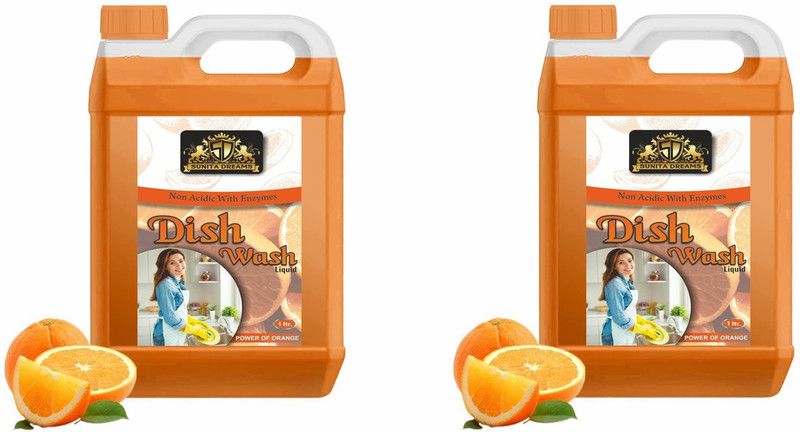 Sunita Dreams 1 Ltr Orange + 1 Ltr Orange Dish Cleaning Gel Dish Cleaning Gel  (Orange, 2 x 1 L)