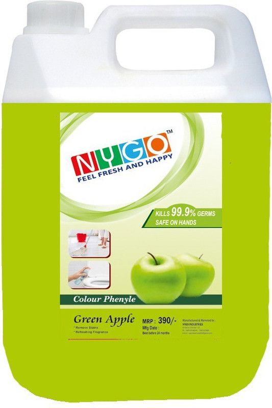 Nygo Green Apple Flavoured Colour Phenyl 5L Green Apple  (5000 ml)