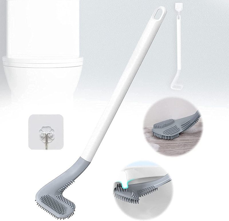 SEAVOKES Golf Club Shape Design Toilet Brush - Bathroom Bowl Scrubber Brush, Toilet Brush with Storage Box Non-Scratch TPR Bristles Hanging Odorless with Holder  (Multicolor)