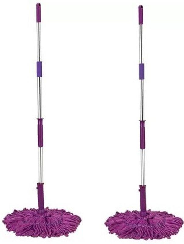 0 dirty Self Squeeze Magic Twist mop Wet & Dry Mop  (Multicolor)