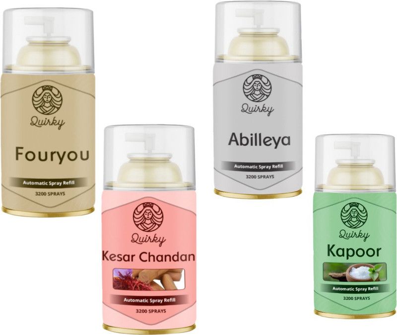 Quirky Fouryou, Kesar Chandan, Kapoor, Abilleya Automatic Spray  (4 x 300 ml)