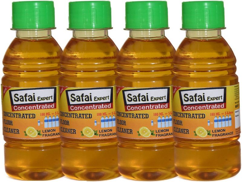 Swachpro Safai Expert Lemon Fragrance Liquid Floor Cleaner Concentrate Pack of 4  (720 ml)