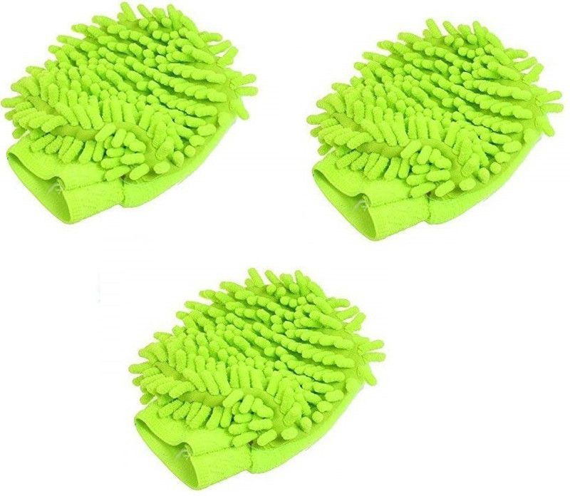 Granny Smith Microfiber Double Sided Dusting Cleaning Glove Wet and Dry Glove  (Free Size)