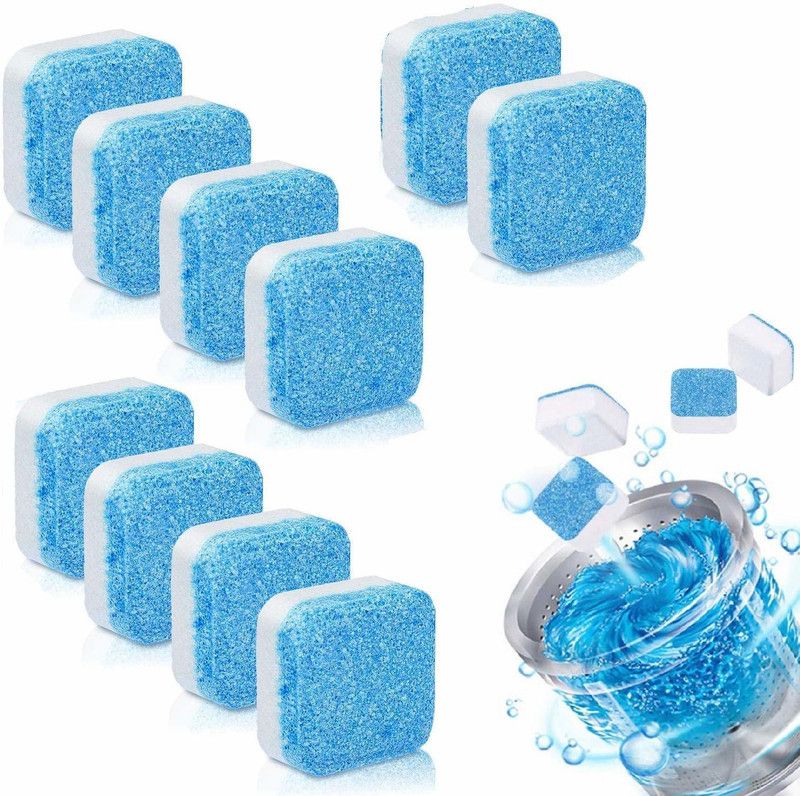 Vinbila Washing Machine Cleaner Deep Cleaning Detergent Effervescent Tablet for Perfectly Cleaning of Tub/Drum Laundry Fresh No Smell Home Cleaning ToolDetergent Powder Dishwashing Detergent  (10 g)