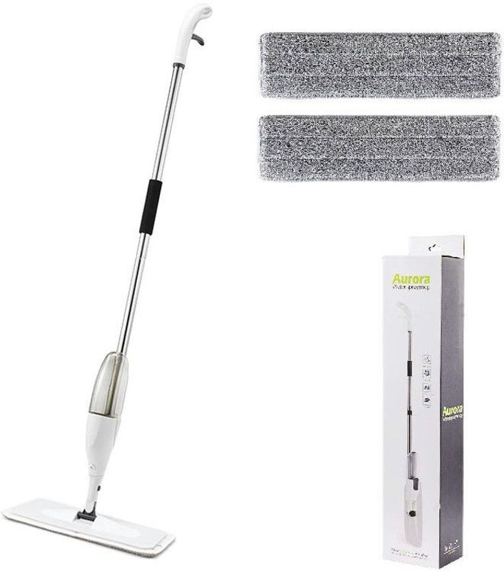 HSR Spray Mop for Floor Cleaning, Floor Mop with a Refillable Spray Bottle and 2 Washable Pads, Flat Mop for Home Kitchen Hardwood Laminate Wood Ceramic Tiles Floor Cleaning Wet & Dry Mop  (White)