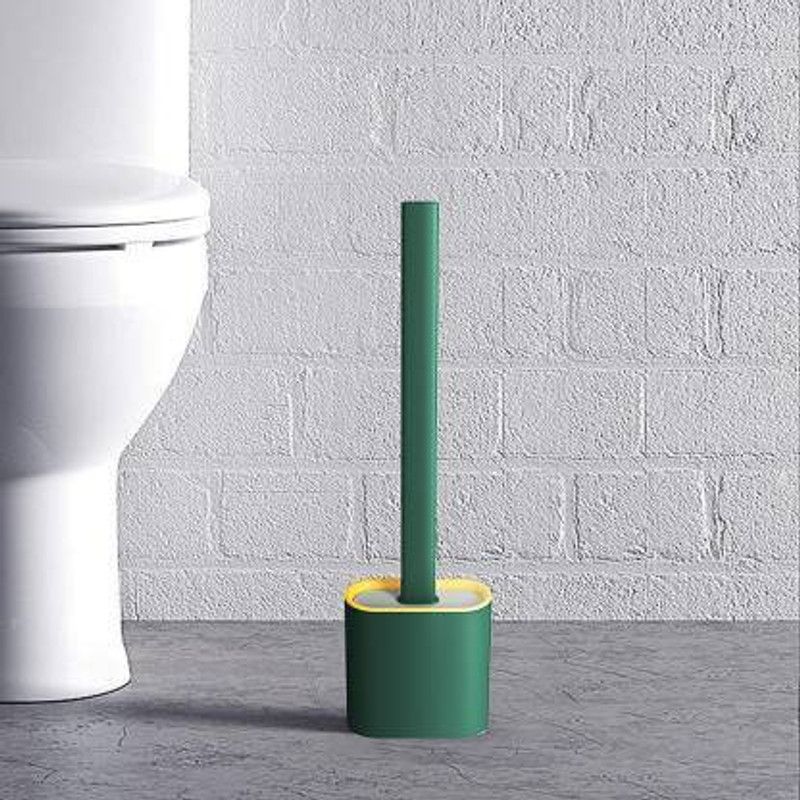wadhavan Toilet Brush with Bathroom Toilet Cleaning Brush and Holder with Holder with Holder with Holder (Multicolor) with Holder  (greem)