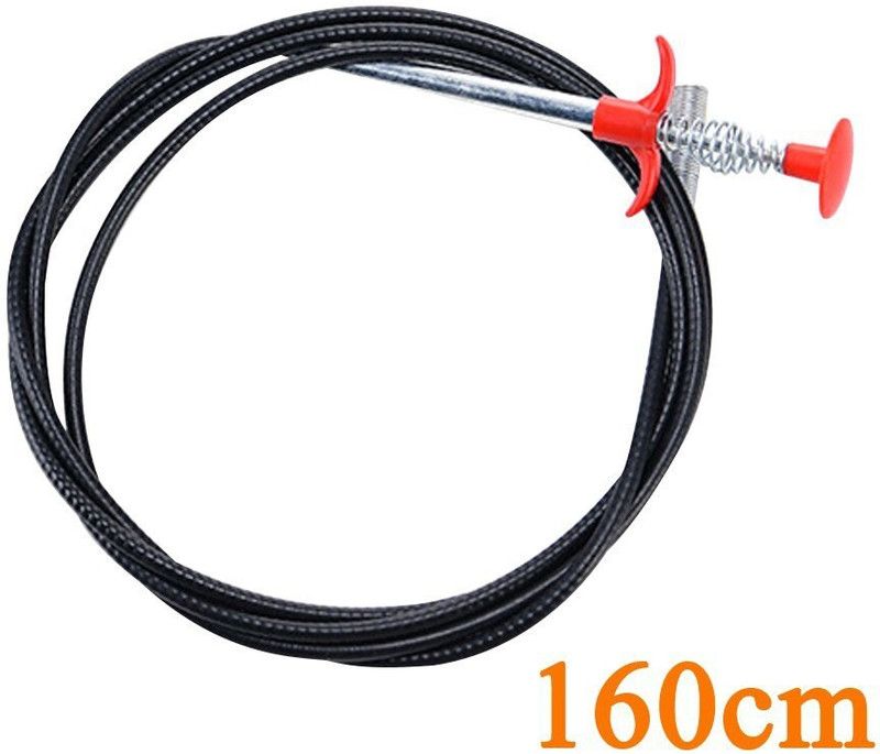 Gabbar Drain Cleaner Stick for Sink Clogged Pipe Cleaning Spring Wire, Hair Catching Drain Cleaner Spring Wire Sink 160 cm Crystal Drain Opener  (400 g)