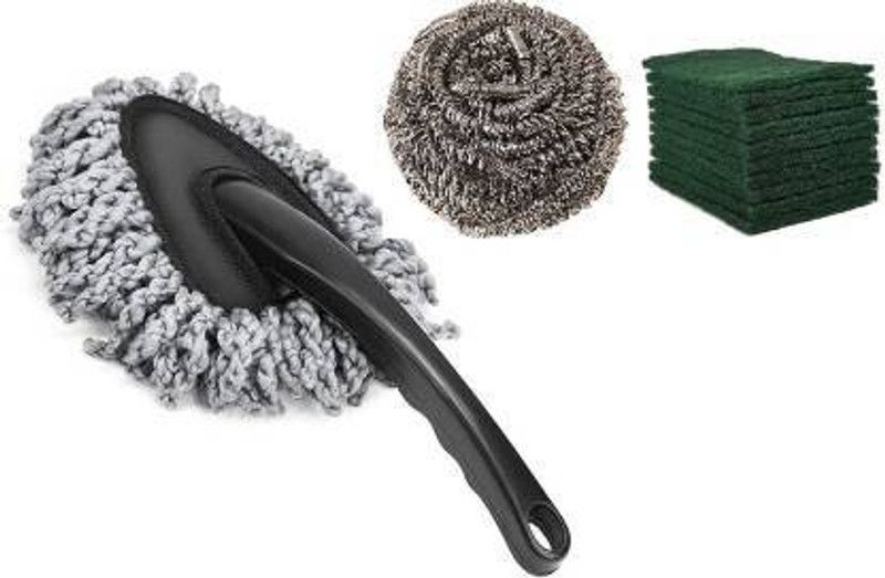 NOHUNT Dishwashing, Kitchen Sponge|Super Soft Microfiber Car Dash Duster Brush for Car Cleaning Home Kitchen,Super Soft Microfiber Small Car Dash Duster Brush for Car Cleaning Home Kitchen Computer Cleaning Brush Dusting Tool Duster, Scrub Pad