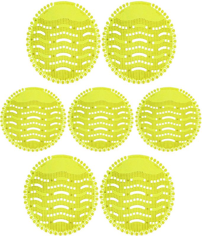 VAAMnational Urinal Screen Deodorizer, Premium Urinal Cake Long Bristle Anti-Splash and Anti-Clogging Lasting Odor Freshener – Ideal for Schools, Bathrooms, Restrooms, Office, Restaurants Set Of - 5 Lemon Mat Toilet Cleaner  (7 x 1 Wipes)