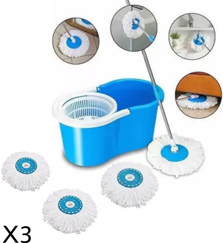 JOYNAA Spin Bucket Mop Set Offer for Best 360 Degree Easy Magic Cleaning With 3 Refill Mop Set