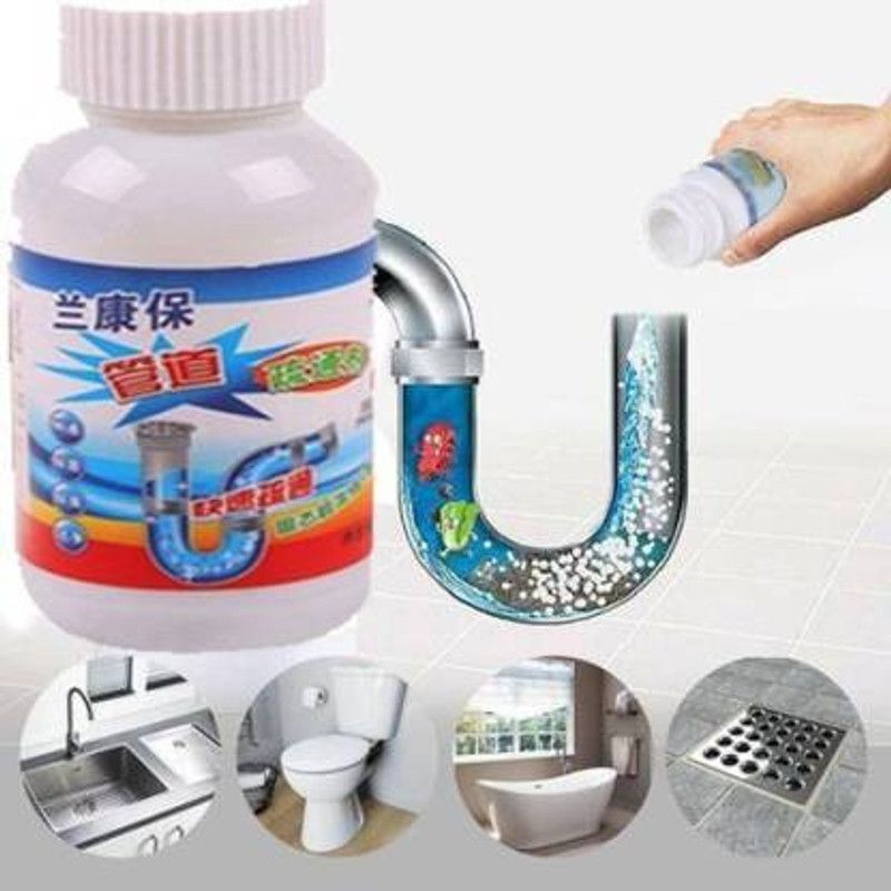 TRENDBIT Powerful Sink & Drain Cleaner Clog Block Remover, Automatic Toilet Cleaner Powder, Unclogs and Hair Remover for regular use in drains Powder Drain Opener (100 g, Pack of 1 ) Powder Drain Opener (100 g) Powder Drain Opener  (100 ml)