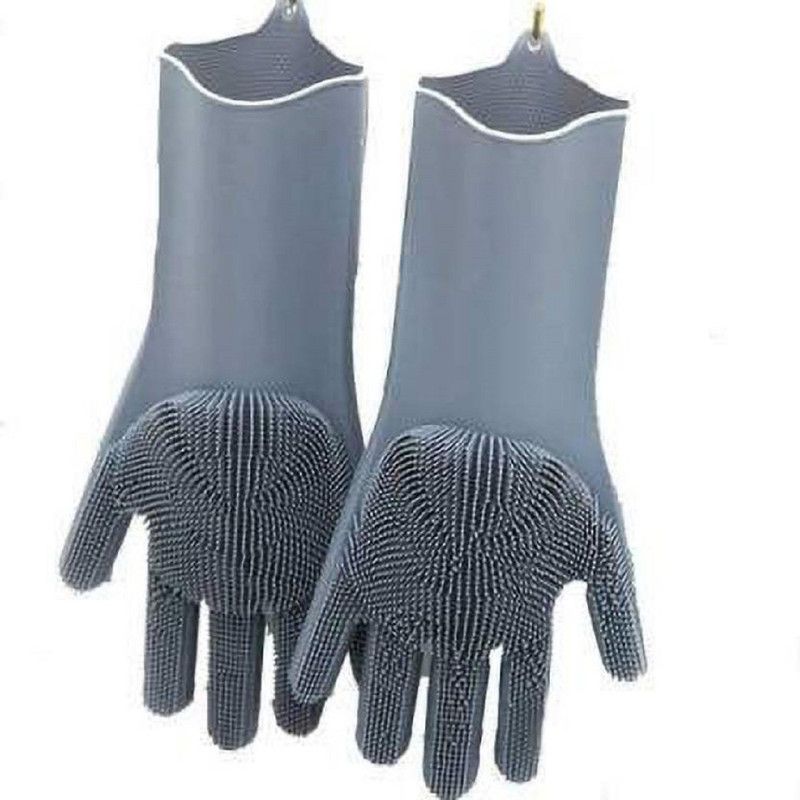 UKRAINEZ Multi-Functional Silicone Kitchen Magic Gloves Wet and Dry Glove Set Wet and Dry Glove Set  (Free Size Pack of 2)