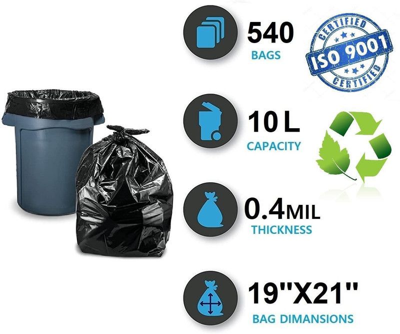 Arham 19X21 INCH (PACK OF 18) Medium 12 L Garbage Bag  (540Bag )