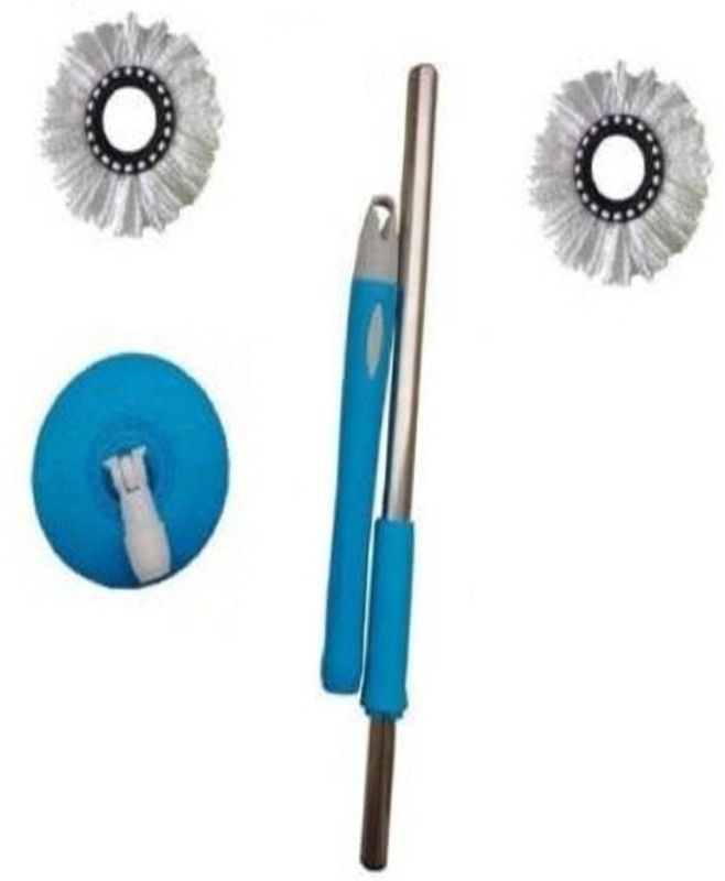 Mr.Kalkha MOP Sticks & Refill KM-030 Wet & Dry Mop  (Blue)