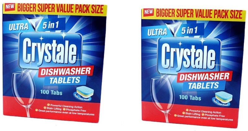 Crystale Ultra All in One Dishwasher Tablets Dishwashing Detergent  (200)