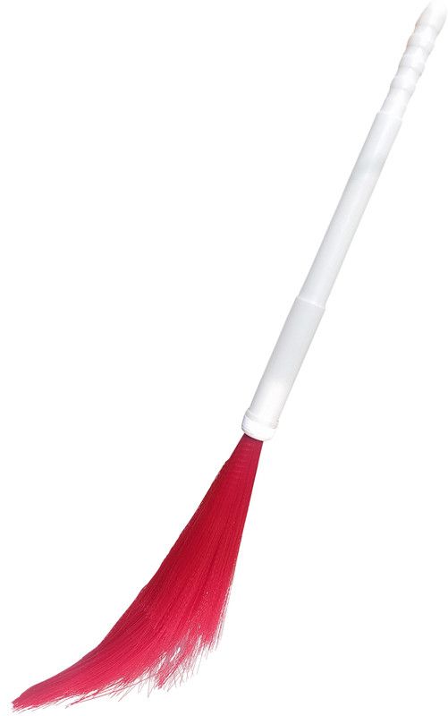 cyberbazaar Adjustable Plastic Colored Broom. Plastic Wet and Dry Broom  (Red)