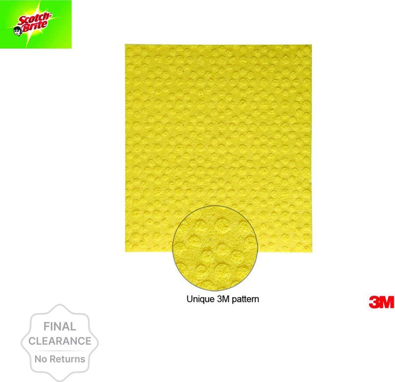 Scotch-Brite Fibre Sponge Wipe Large (Multicolour, Pack of 2) Sponge Wipe  (Large, Pack of 2)