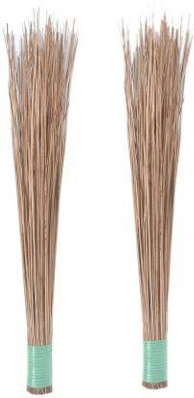 DECOR COLLECTION BROOM 1234 Coconut Fiber Wet and Dry Broom  (Brown, 2 Units)