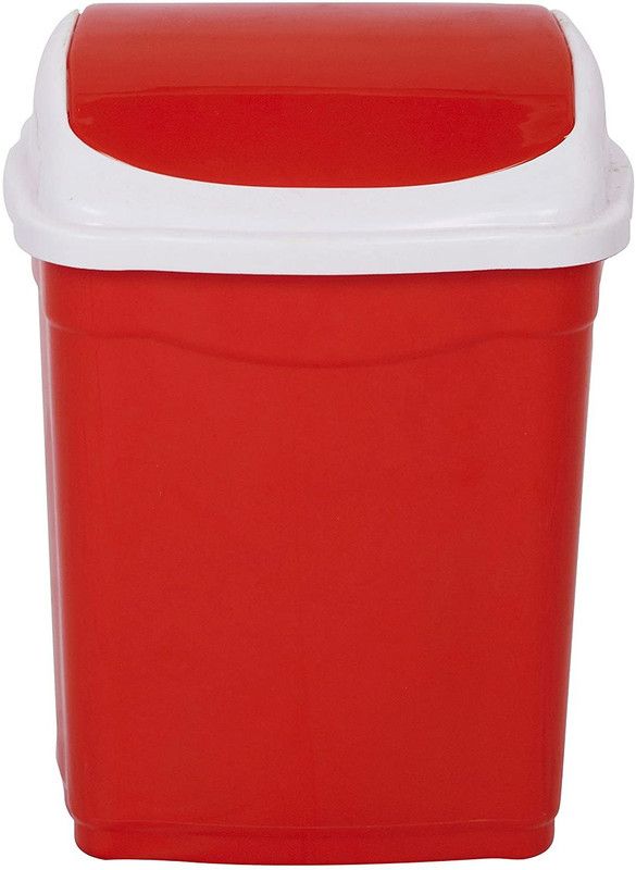 JM SELLER 28 LTR,Plastic Swing Lid Dustbin (Red) Plastic Dustbin  (Red)