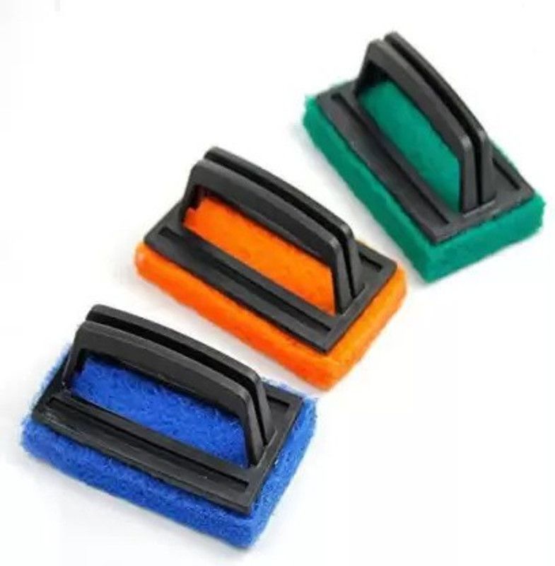 SBTs Sponge Brush Floor Tile Scrubber Polisher Cleaning Brush Set of 3 Pieces Scrub Sponge  (Medium, Pack of 3)