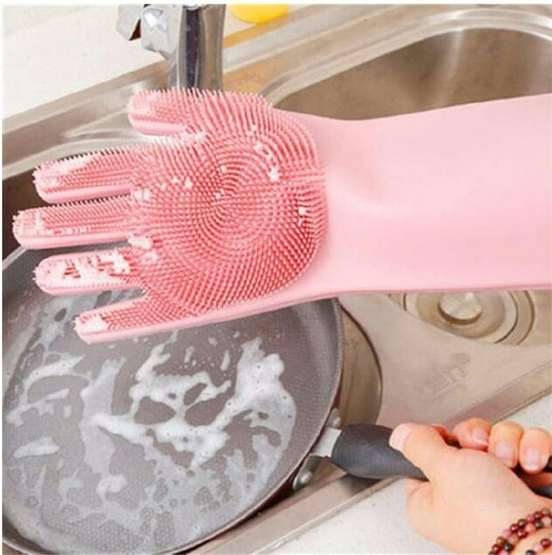 Raj Traders RT Hand Glove for Cleaning dish Wet and Dry Glove Set  (Large Pack of 2)