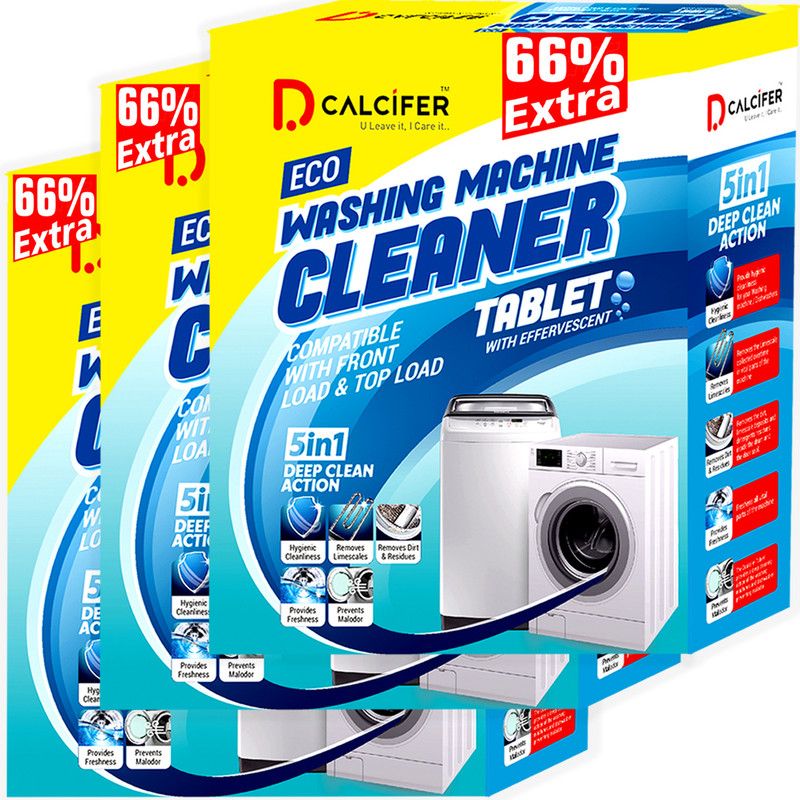 Dcalcifer Washing Machine Descaler Tablets 750g Front Top Load Drum Tub Deep Cleaning Dishwashing Detergent  (750 g)