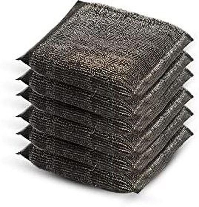 GINNI scrub black Scrub Pad  (Regular, Pack of 6)